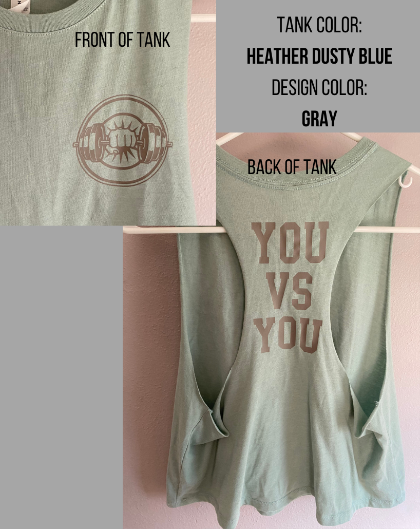 YOU VS YOU Cropped Racerback Tank
