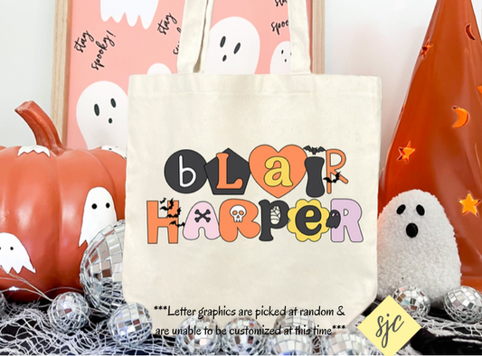 Spooky Name Trick-or-Treat Bag