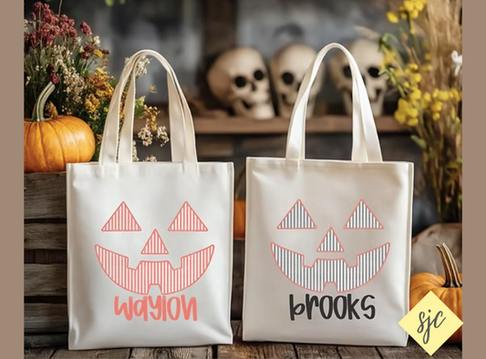 Pumpkin Face Trick-or-Treat Bag