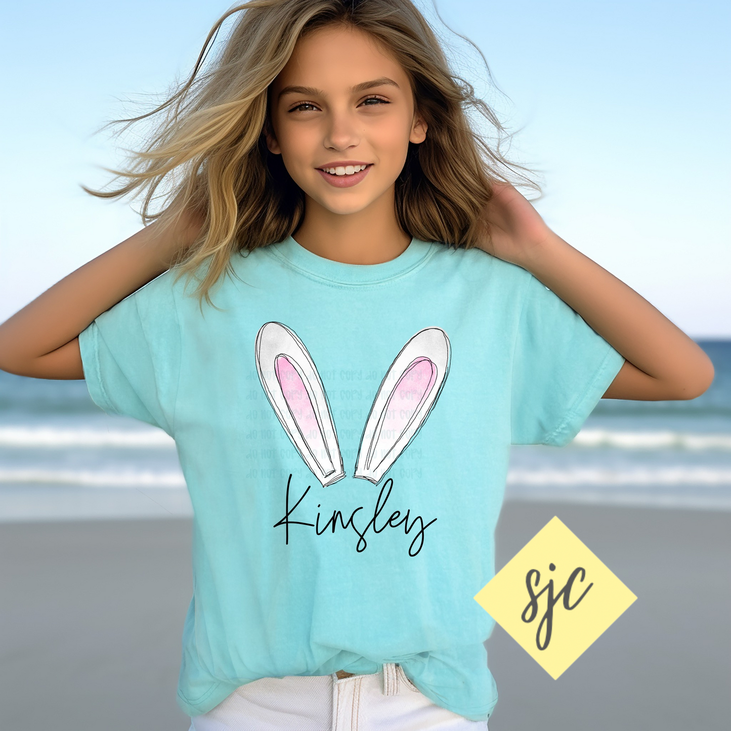 Kids Bunny Ears w/ Name Tee