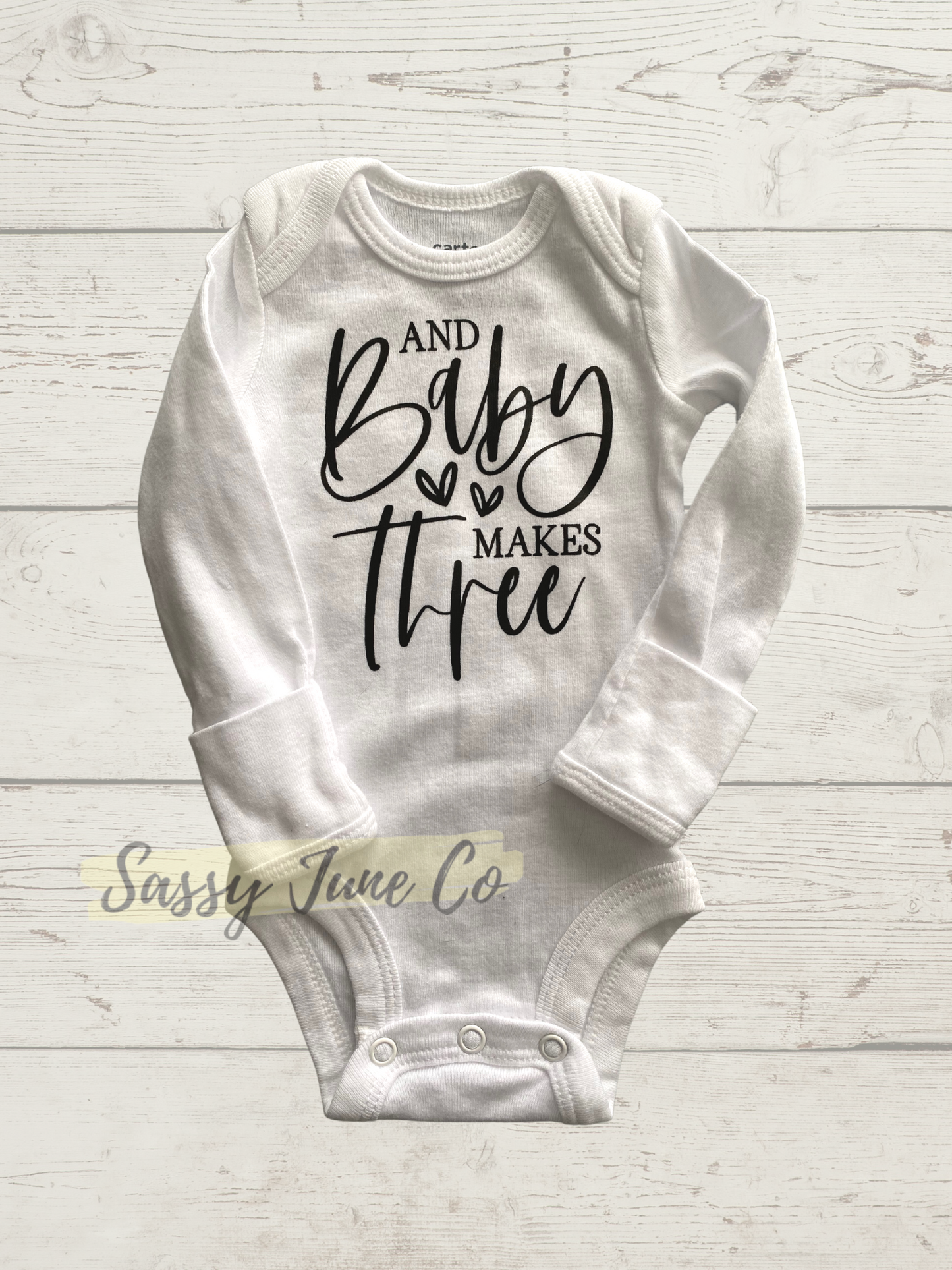 "Baby Makes Three" Bodysuit